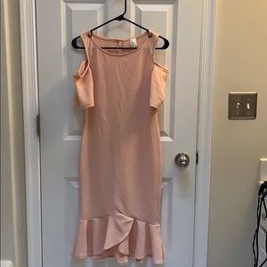 Pink maternity dress